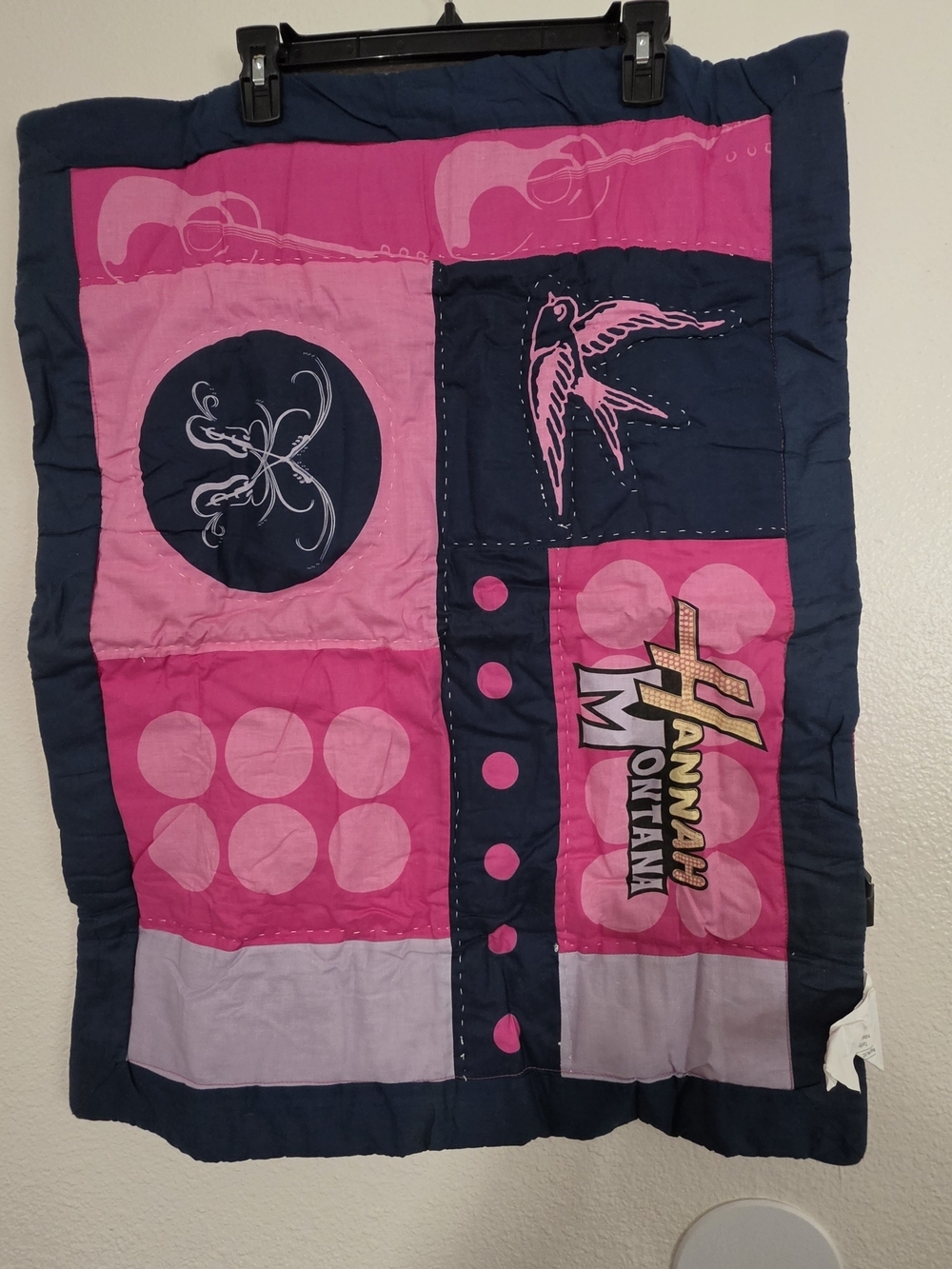 Set 2 Disney Hannah Montana Pillow Shams Pop Rock Hand Stitched 20x26 Vintage - Picture 8 of 16
